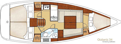 Segelyacht Oceanis 34 - 3-Kabinen-Version (Yachtcharter-Version)